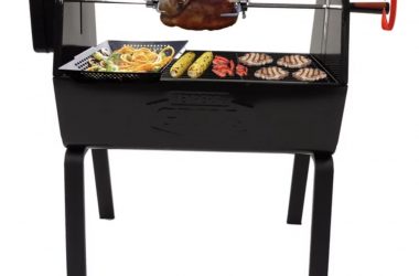 Portable Rotisserie Charcoal Grill Only $37!